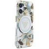 Etui GUESS Glitter Flowers Triangle Buttons MagSafe do Apple iPhone 16 Biały Kompatybilność Apple iPhone 16