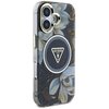 Etui GUESS Glitter Flowers Triangle Buttons MagSafe do Apple iPhone 16 Czarny Kompatybilność Apple iPhone 16