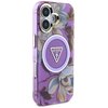 Etui GUESS Glitter Flowers Triangle Buttons MagSafe do Apple iPhone 16 Fioletowy Kompatybilność Apple iPhone 16