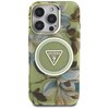 Etui GUESS Glitter Flowers Triangle Buttons MagSafe do Apple iPhone 16 Pro Zielony Model telefonu iPhone 16 Pro
