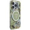 Etui GUESS Glitter Flowers Triangle Buttons MagSafe do Apple iPhone 16 Pro Zielony Kompatybilność Apple iPhone 16 Pro
