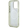 Etui GUESS Glitter Flowers Triangle Buttons MagSafe do Apple iPhone 16 Pro Zielony Gwarancja 24 miesiące