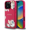 Etui GUESS Grained Printed Flower Pattern MagSafe do Apple iPhone 16 Pro Fuksja