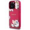 Etui GUESS Grained Printed Flower Pattern MagSafe do Apple iPhone 16 Pro Fuksja Seria telefonu iPhone