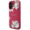 Etui GUESS Grained Printed Flower Pattern MagSafe do Apple iPhone 16 Fuksja Seria telefonu iPhone