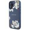 Etui GUESS Grained Printed Flower Pattern MagSafe do Apple iPhone 16 Niebieski Seria telefonu iPhone