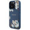 Etui GUESS Grained Printed Flower Pattern MagSafe do Apple iPhone 16 Pro Max Niebieski Seria telefonu iPhone