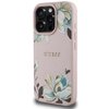 Etui GUESS Grained Printed Flower Pattern MagSafe do Apple iPhone 16 Pro Różowy Seria telefonu iPhone