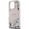 Etui GUESS Grained Printed Flower Pattern MagSafe do Apple iPhone 16 Pro Różowy Typ Etui nakładka