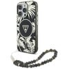 Etui GUESS Palm Trees Triangle Pearl Strap MagSafe do Apple iPhone 16 Pro Max Czarny