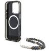 Etui GUESS Palm Trees Triangle Pearl Strap MagSafe do Apple iPhone 16 Pro Max Czarny Typ Etui nakładka