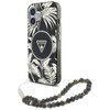 Etui GUESS Palm Trees Triangle Pearl Strap MagSafe do Apple iPhone 16 Czarny