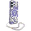 Etui GUESS Palm Trees Triangle Pearl Strap MagSafe do Apple iPhone 16 Fioletowy Model telefonu iPhone 16
