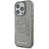 Etui KARL LAGERFELD IML Rhinestones Karl Head do Apple iPhone 16 Pro Czarno-przezroczysty Seria telefonu iPhone