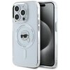 Etui KARL LAGERFELD IML Metal Karl Head MagSafe do Apple iPhone 15 Pro Max Bialy