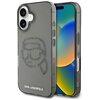 Etui KARL LAGERFELD IML Rhinestones Karl Head do Apple iPhone 16 Czarno-przezroczysty