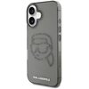 Etui KARL LAGERFELD IML Rhinestones Karl Head do Apple iPhone 16 Czarno-przezroczysty Seria telefonu iPhone