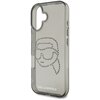 Etui KARL LAGERFELD IML Rhinestones Karl Head do Apple iPhone 16 Czarno-przezroczysty Typ Etui nakładka