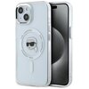Etui KARL LAGERFELD IML Metal Karl Head MagSafe do Apple iPhone 15 Plus Biały