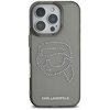Etui KARL LAGERFELD IML Rhinestones Karl Head do Apple iPhone 16 Pro Max Przezroczysto-czarny Model telefonu iPhone 16 Pro Max