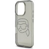 Etui KARL LAGERFELD IML Rhinestones Karl Head do Apple iPhone 16 Pro Max Przezroczysto-czarny Typ Etui nakładka