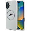 Etui KARL LAGERFELD Silicone Double Heads And Circle MagSafe do Apple iPhone 16 Beżowy
