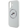 Etui KARL LAGERFELD Silicone Double Heads And Circle MagSafe do Apple iPhone 16 Beżowy Typ Etui nakładka