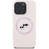 Etui KARL LAGERFELD Silicone Double Heads And Circle MagSafe do Apple iPhone 16 Pro Różowy Model telefonu iPhone 16 Pro