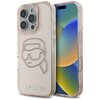 Etui KARL LAGERFELD IML Rhinestones Karl Head do Apple iPhone 16 Pro Przezroczysto-różowy