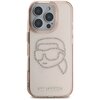 Etui KARL LAGERFELD IML Rhinestones Karl Head do Apple iPhone 16 Pro Przezroczysto-różowy Model telefonu iPhone 16 Pro