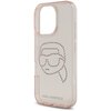 Etui KARL LAGERFELD IML Rhinestones Karl Head do Apple iPhone 16 Pro Przezroczysto-różowy Typ Etui nakładka