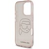 Etui KARL LAGERFELD IML Rhinestones Karl Head do Apple iPhone 16 Pro Przezroczysto-różowy Gwarancja 24 miesiące