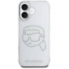 Etui KARL LAGERFELD IML Rhinestones Karl Head do Apple iPhone 16 Przezroczysty Model telefonu iPhone 16