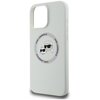 Etui KARL LAGERFELD Silicone Double Heads And Circle MagSafe do Apple iPhone 16 Pro Beżowy Dominujący kolor Beżowy