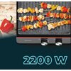 Grill elektryczny CECOTEC RocknGrill Blaze Neon Funkcje dodatkowe Otwierana pokrywa do 180°  umożliwia grillowanie na podwójnej powierzchni