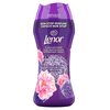 Fioletowe opakowanie produktu z napisem "Lenor" oraz "NON-STOP PERFUME ZAPACH NON STOP" zawiera perełki do prania o zapachu "Floral Bouquet". Na opakowaniu widoczne są również kwiatowe grafiki oraz tekst "In-wash scent booster Perełki zapachowe do prania"