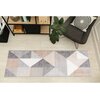 Dywan MULTIDECOR Velutto 67 x 160 cm Szaro-beżowy Wzór Geometria