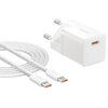 Ładowarka sieciowa BASEUS P10110909213-01 25W GaN5 mini 1C + Kabel USB-C - USB-C Biały