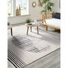 Dywan wewnętrzny MULTIDECOR Elio Linie 508383 80 x 150 cm Kremowo-czarny Materiał Poliester