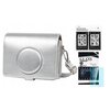 Pokrowiec LOVEINSTANT 3w1 do FujiFilm Instax Mini Evo Srebrny + szkło hartowane + naklejki