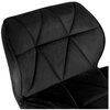 Hoker EHOKERY Grappo Black Velvet Czarny Z oparciem Tak
