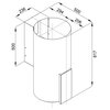Okap VDB Tube P Glass Biały 767m3/h 63dB klasa B Filtr węglowy Opcjonalnie