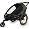 Przyczepka rowerowa HAMAX Outback One 34kg Pasy Zielono-czarny