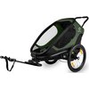 Przyczepka rowerowa HAMAX Outback One 34kg Pasy Zielono-czarny Pasy bezpieczeństwa Tak