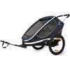 Przyczepka rowerowa HAMAX Outback Twin 40kg Pasy Niebiesko-biały Liczba pasażerów 2