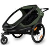 Przyczepka rowerowa HAMAX Outback Twin Zielono-czarny