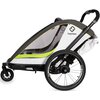 Przyczepka rowerowa HAMAX Breeze Twin Biało-zielony Materiał Poliester