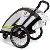 Przyczepka rowerowa HAMAX Breeze Twin Biało-zielony Wentylacja Tak