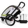 Przyczepka rowerowa HAMAX Breeze Twin Biało-zielony Nośność 42 kg