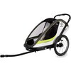 Przyczepka rowerowa HAMAX Breeze One 35kg Pasy Biało-zielony Ochrona przed warunkami atmosferycznymi Tak